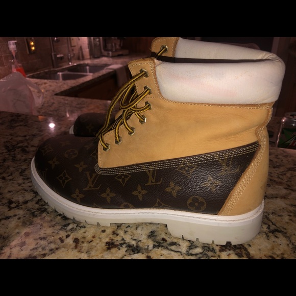 Customized Louis Vuitton Timberlands 